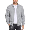 Men's zip-up cotton sweatshirt jacket, breathable, classic relaxed fit
