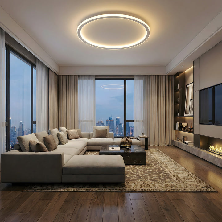 Scandinavian Round Ceiling Light with LED Lighting
