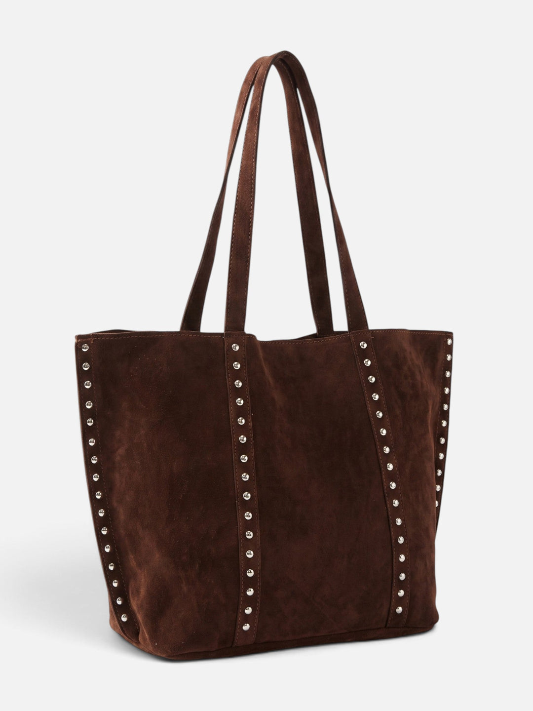 Women's Studded Faux Suede Tote Bag