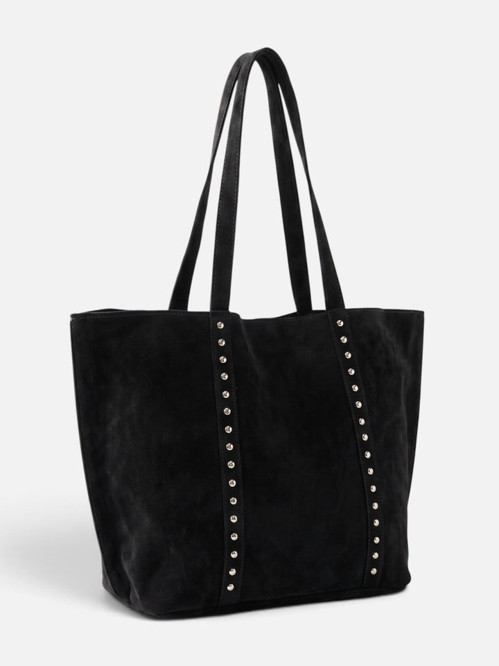 Women's Studded Faux Suede Tote Bag