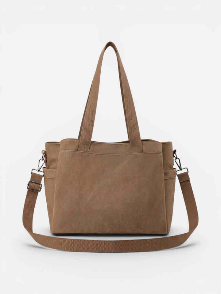 Women's Convertible Canvas Tote Bag with Crossbody Strap