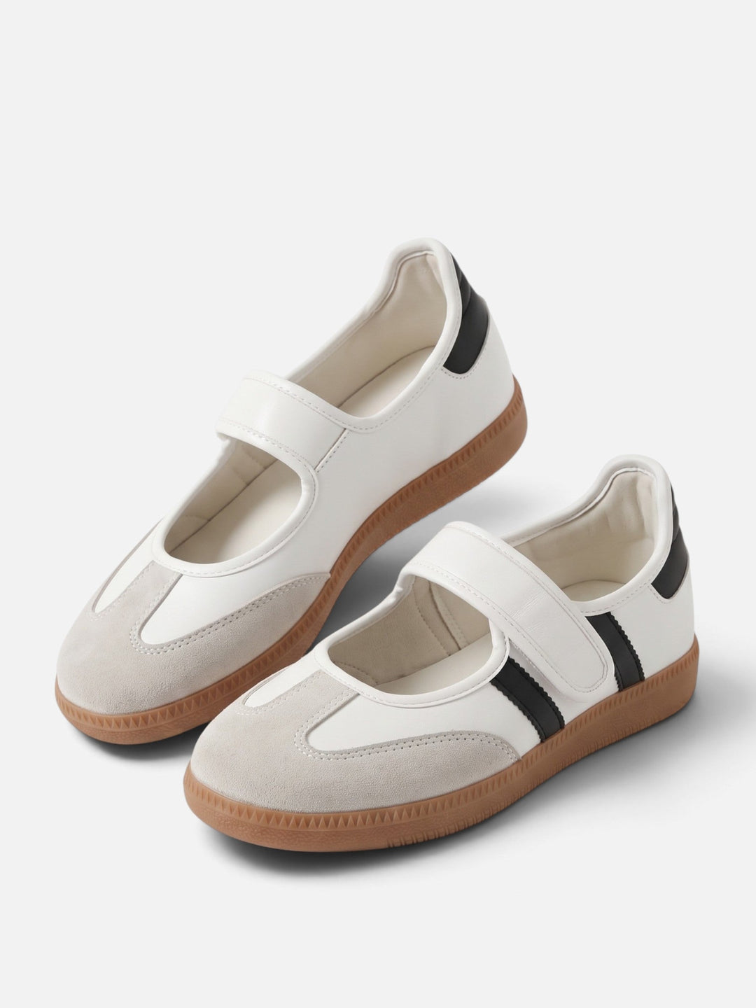 Women's Mary Jane Sneakers with Contrast Stripes