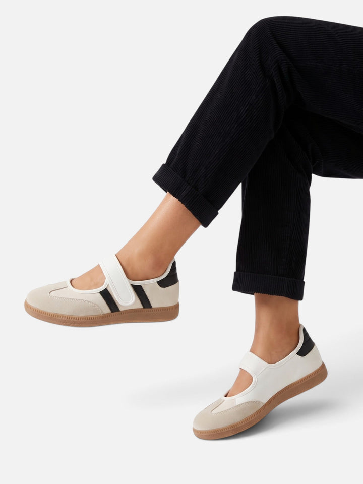 Women's Mary Jane Sneakers with Contrast Stripes