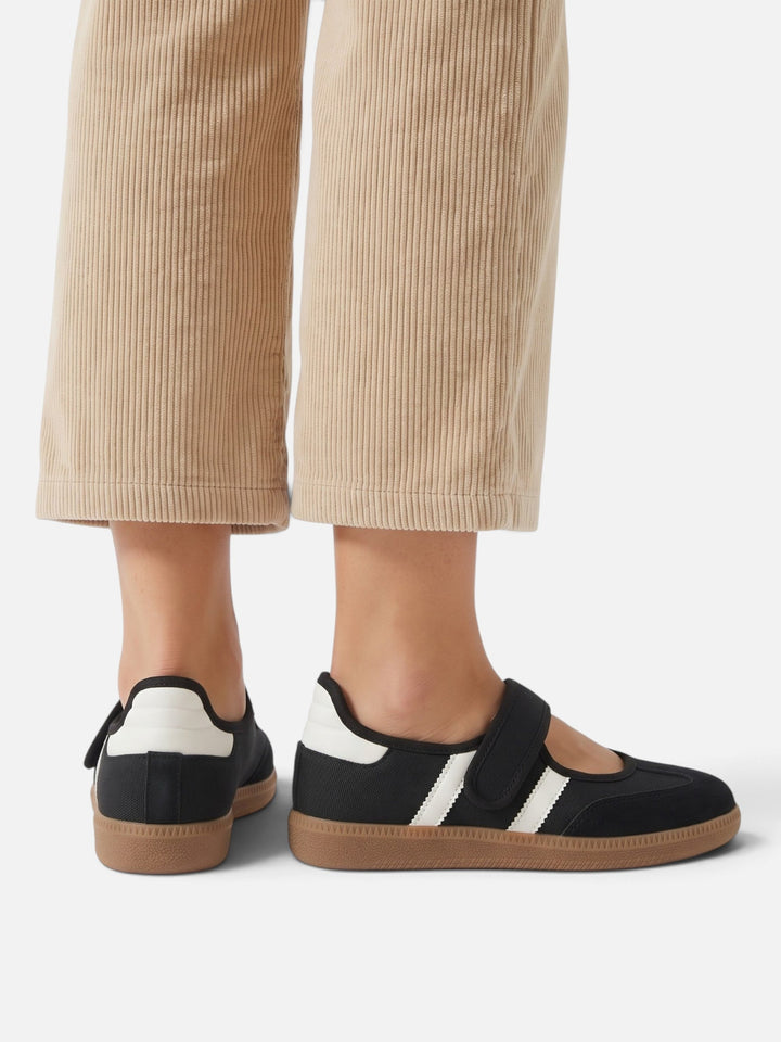 Women's Mary Jane Sneakers with Contrast Stripes
