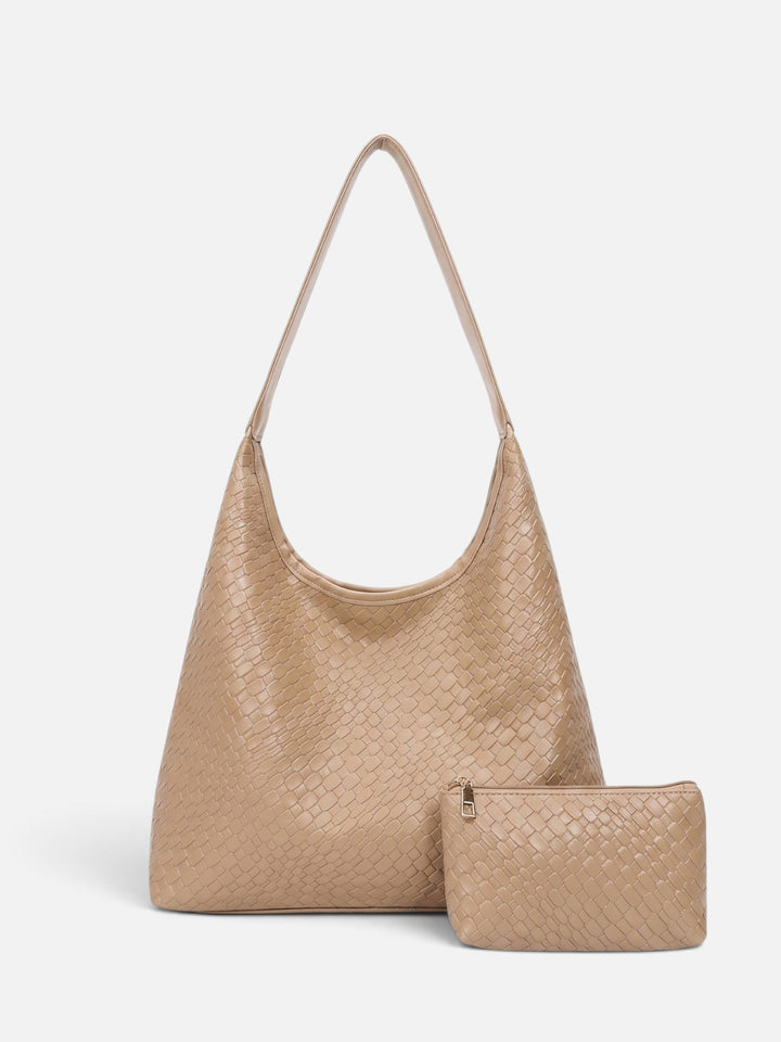 Women's Woven Hobo Bag with Pouch
