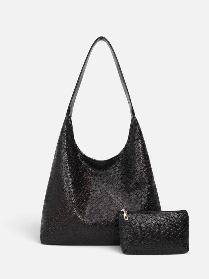 Women's Woven Hobo Bag with Pouch