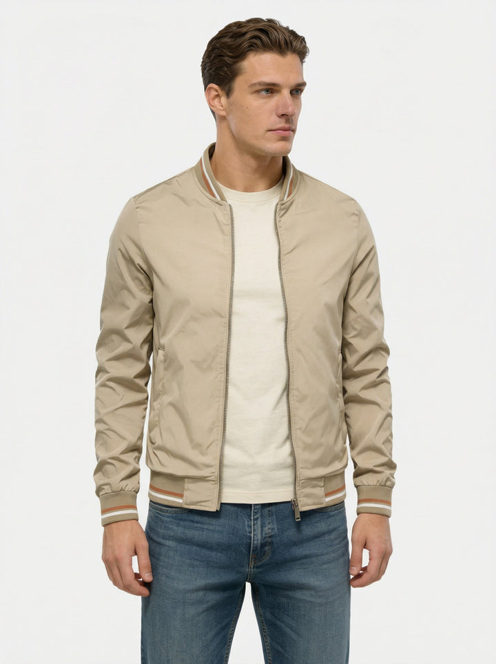 Men's Comfortable Zip-Up Bomber Jacket
