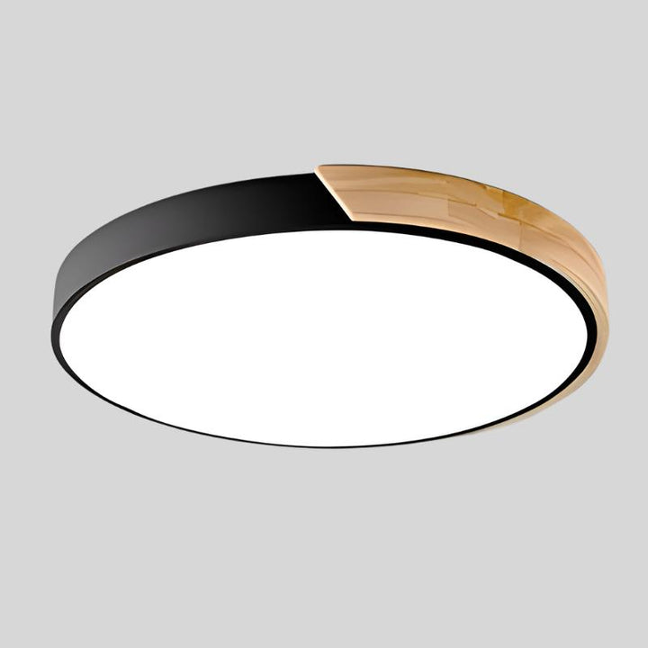 Nordic Wooden Macaron-Shaped Ceiling Lamp for Modern Spaces