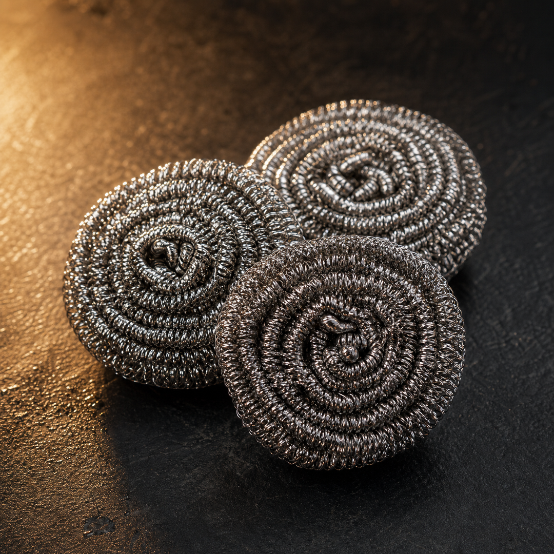 Titanium Pan Scrubbers | Rust-Free Cleaning Coils (Set of 3)