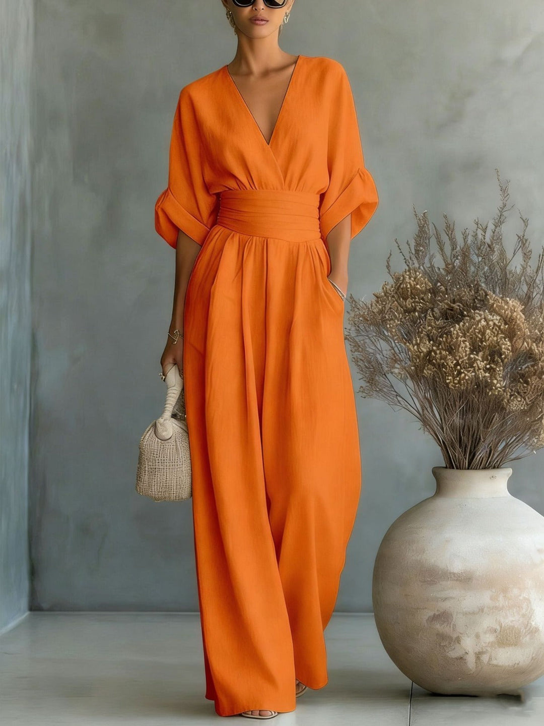 Georgina™ | Elegant V-Neck Jumpsuit