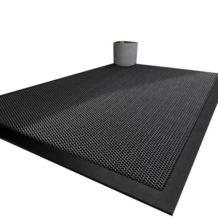 Outdoor Doormat with Heavy Duty Rubber Border and Non-Slip Entrance Mat Design