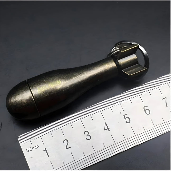Permanent Match Lighter Fire Starter with Waterproof Metal Construction and Keychain Clip