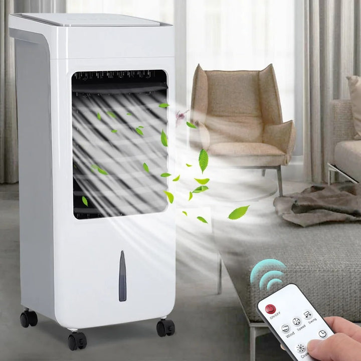 Portable Air Conditioner with Remote Control 6-Liter Water Tank and Evaporative Cooling Pad