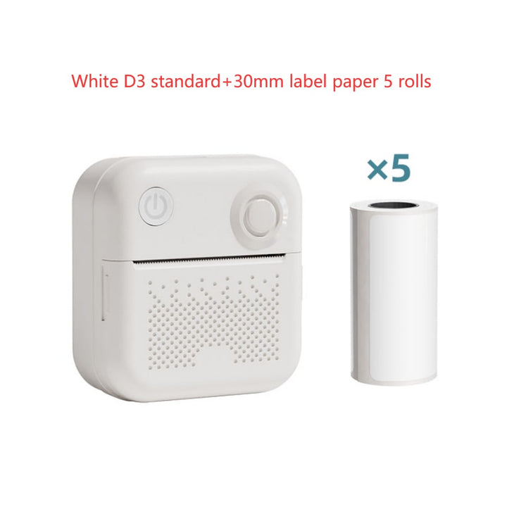 Portable Thermal Label Printer with Bluetooth Wireless Connectivity for Handheld Direct Printing
