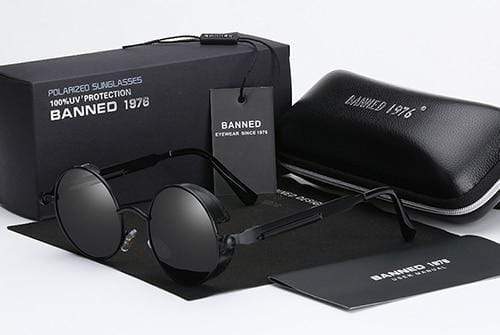 Retro Round Polarized Steampunk Sunglasses – Argo