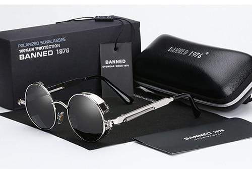 Retro Round Polarized Steampunk Sunglasses – Argo