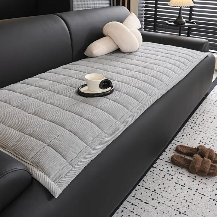 Quilted Sofa Couch Cover and Seat Protector Mat for Dogs with Soft Corduroy Texture