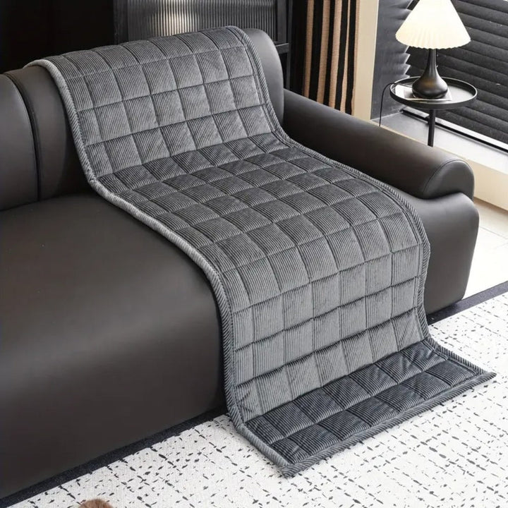 Quilted Sofa Couch Cover and Seat Protector Mat for Dogs with Soft Corduroy Texture
