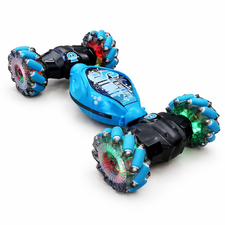 Rc Stunt Car with Gesture Control Transforming Chassis and LED Light-Up Wheels