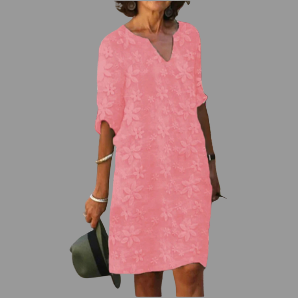 Women’s Midi Dress – Modern Style with Floral Design
