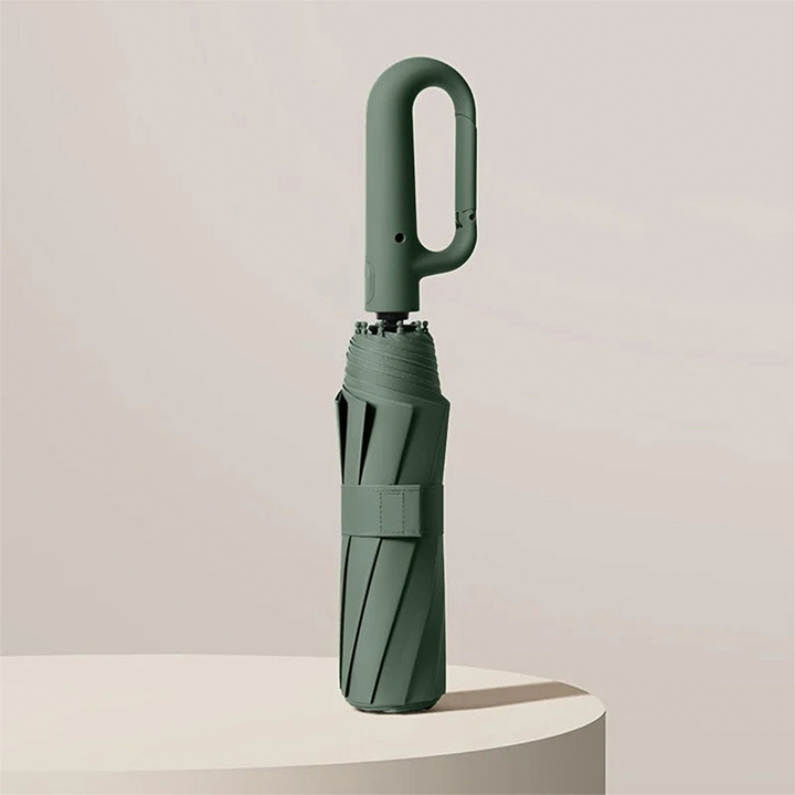 Repel Windproof Travel Umbrella with UV Blocker Compact Folding Design and Carabiner Clip