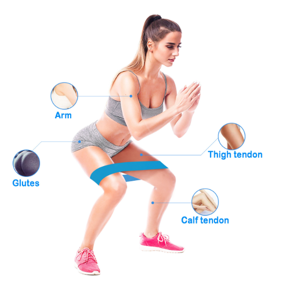 Resistance Bands and Exercise Stretch Workout Loop with Carrying Pouch for Home Training