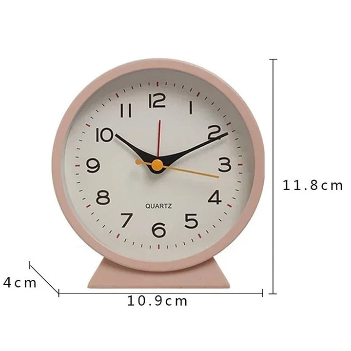 Retro Analog Alarm Clock with Non-Ticking Quartz Movement and Backlight for Bedroom or Desk