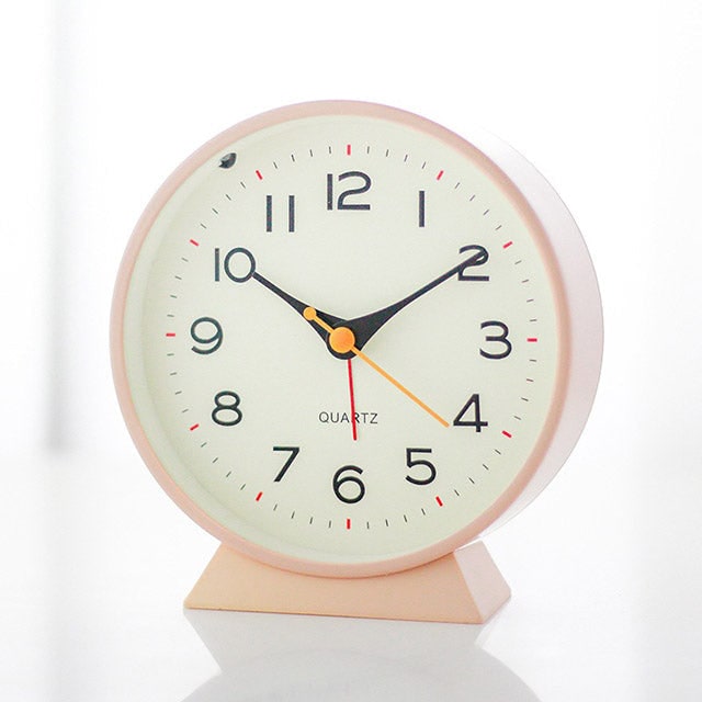Retro Analog Alarm Clock with Non-Ticking Quartz Movement and Backlight for Bedroom or Desk