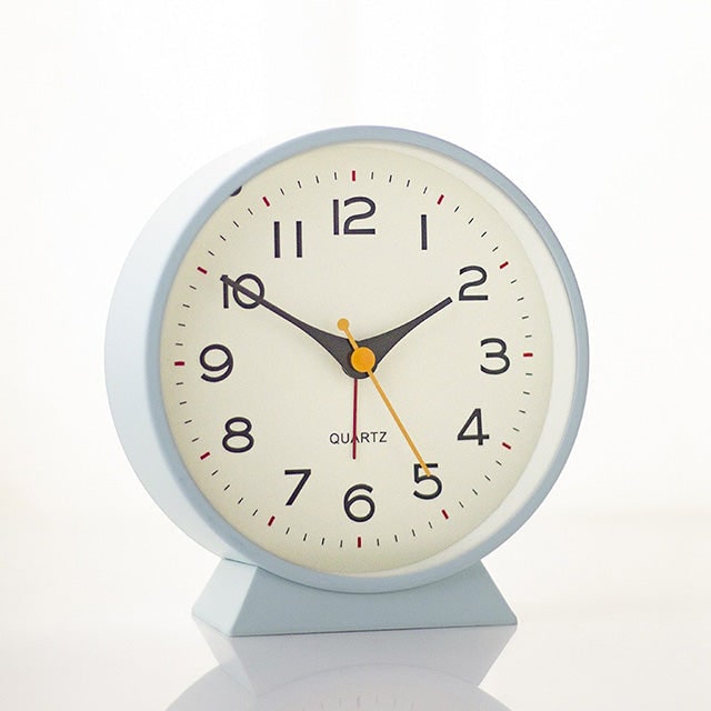Retro Analog Alarm Clock with Non-Ticking Quartz Movement and Backlight for Bedroom or Desk