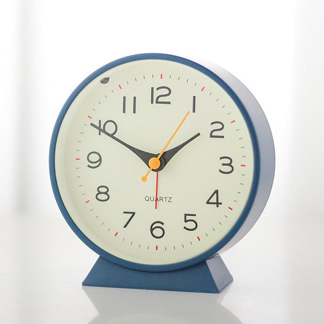 Retro Analog Alarm Clock with Non-Ticking Quartz Movement and Backlight for Bedroom or Desk