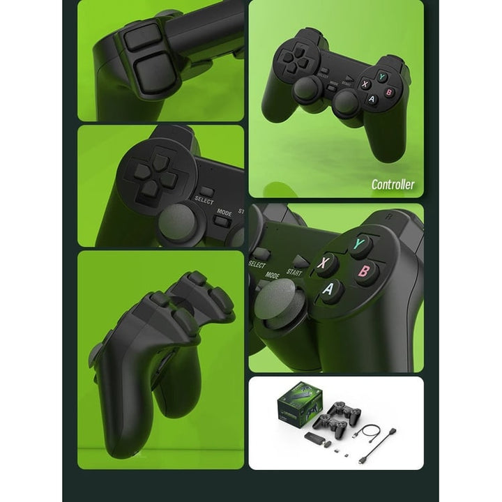 Retro Game Console Stick Wireless HDMI Dongle Portable 2 Controllers Gaming