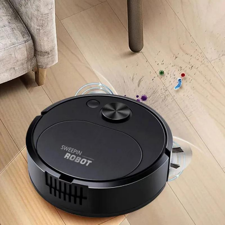 Robot Vacuum Cleaner with Automatic Navigation and Dual Side Brushes
