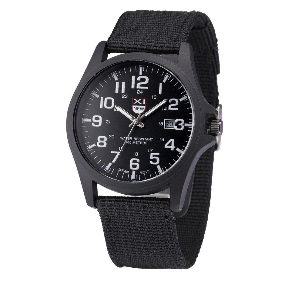 Rugged Military Watch for Men with Stopwatch and Light