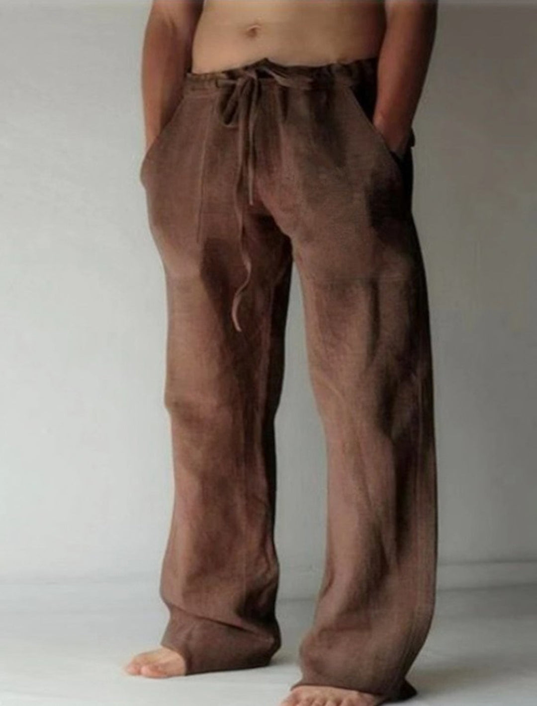 Casual Men's Wide-Cut Linen Pants for Summer – Elias