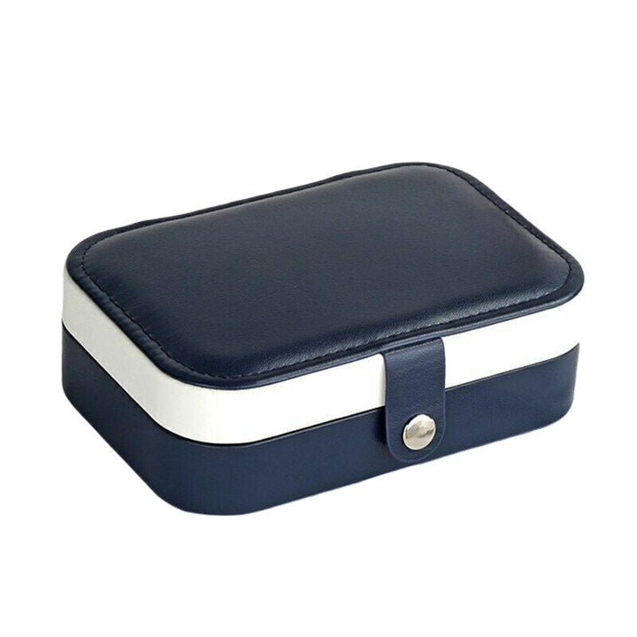 Double-Layer Portable Leather Jewelry Box