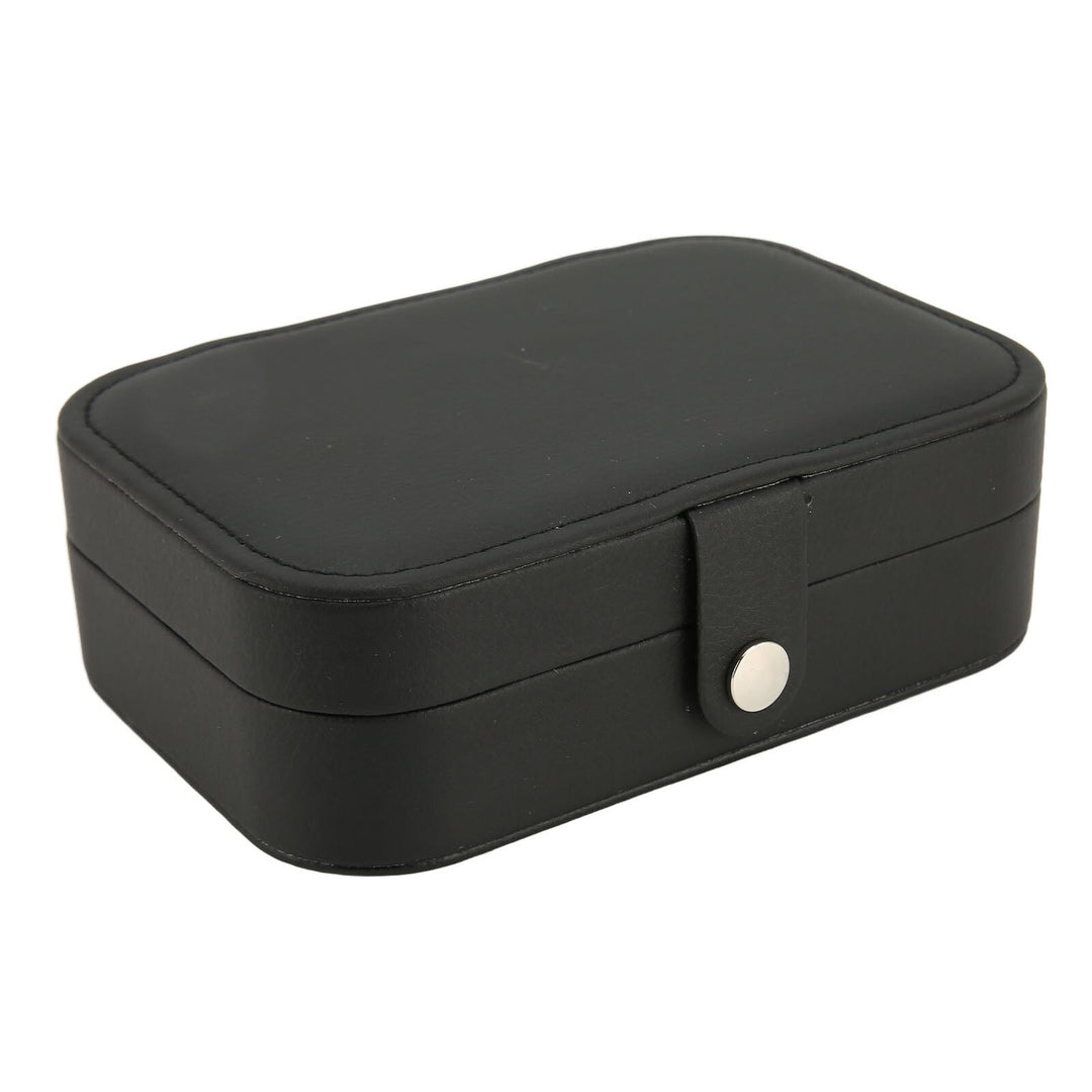 Double-Layer Portable Leather Jewelry Box