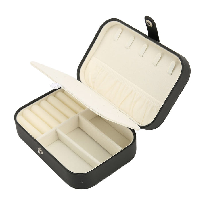 Double-Layer Portable Leather Jewelry Box