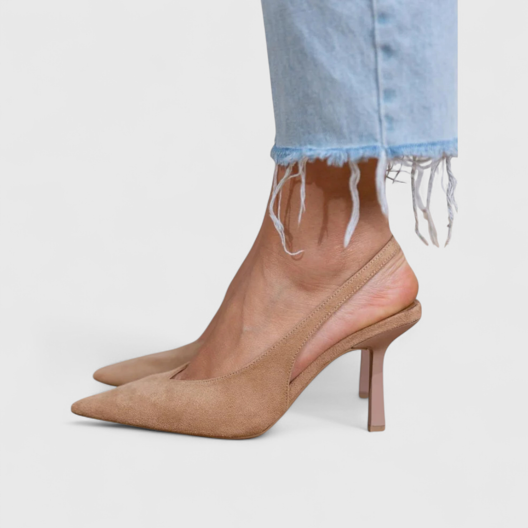 Women's Orthopaedic Heels with Pointed Toe - Stiletto Court Shoes
