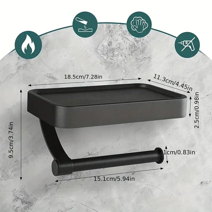 Toilet Roll Holder with Shelf – Stalux
