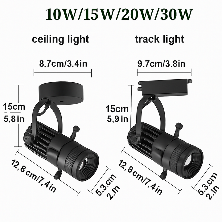 Adjustable-Beam Swivel LED Spotlight