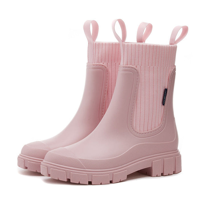 Women's Waterproof Wellies with Thick Treaded Sole – Arvella