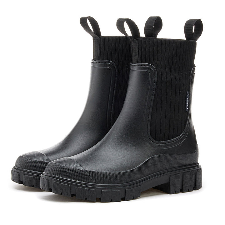 Women's Waterproof Wellies with Thick Treaded Sole – Arvella