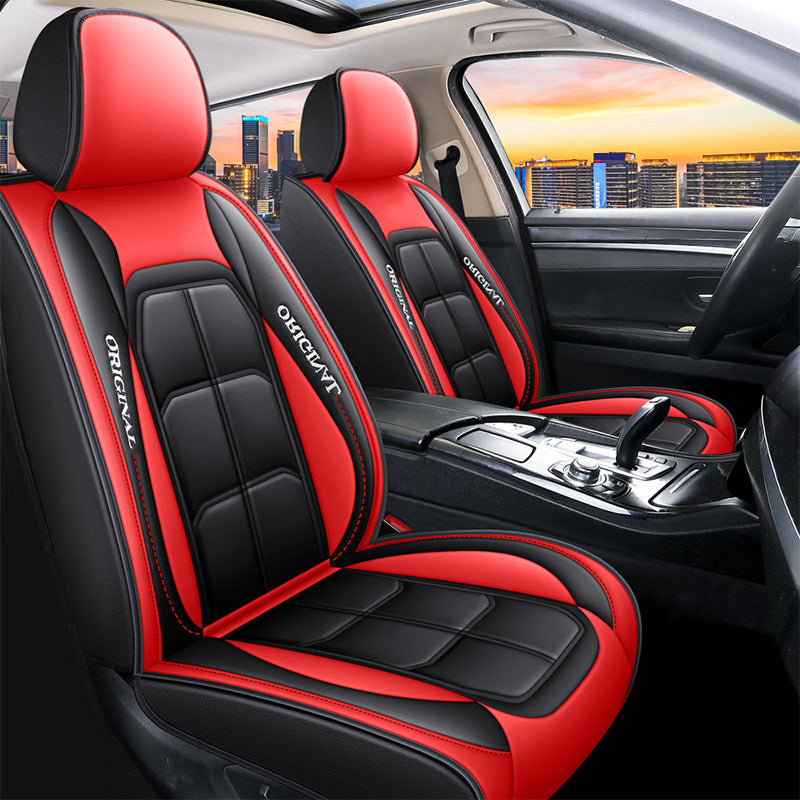 Front car seat covers, 2-piece PU leather set with universal fit