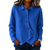 Women's Sweater with Button Placket and Asymmetric Hem