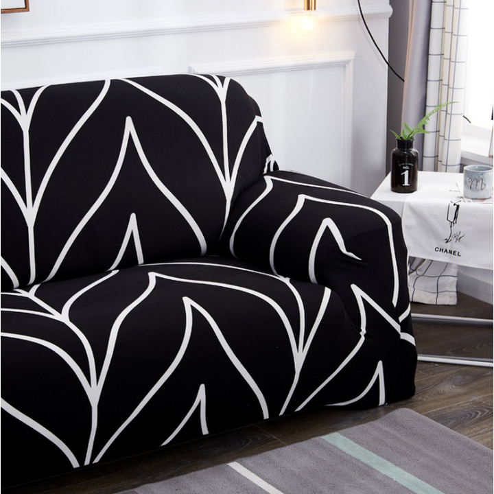 Stretch Sofa Cover with Elastic Slipcover and Matching Pillowcases for Pet Protection Protector