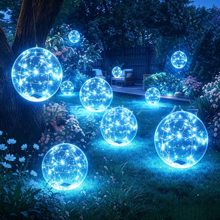 Swimming Pool Lights LED Floating Inflatable Solar with Fairy and Hand Pump