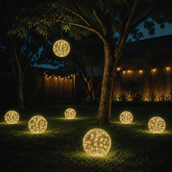 Swimming Pool Lights LED Floating Inflatable Solar with Fairy and Hand Pump