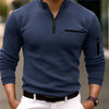 Men’s Spring Zip-Up Sweater with Chest Pocket