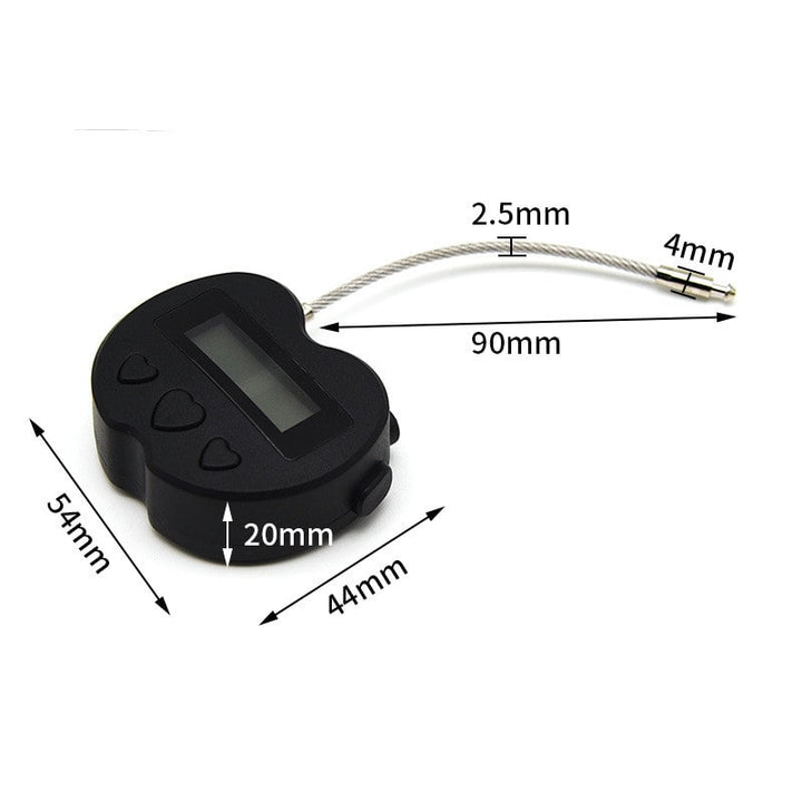 Timer Lock Padlock with Cable Shackle and Digital Countdown Display Lockable