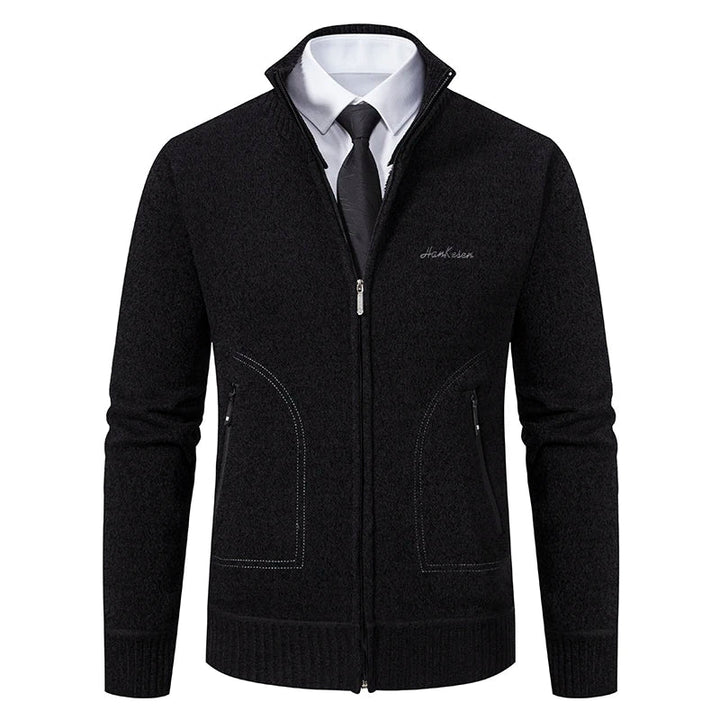 Men's Knitted Cardigan with Lining – Soft Cardigan Jacket
